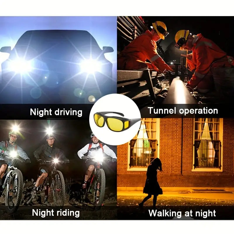 3 Pcs Night Driving Glasses, Night Vision, Sporty Design,