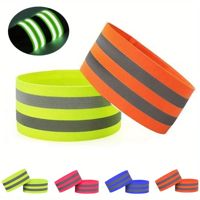 1/2/4pcs Riding Safe High Visibility Motorcycle Reflective Tape - Night Riding Safety Gear for Bikers, Adjustable & Durable Reflective Clothing Accessories