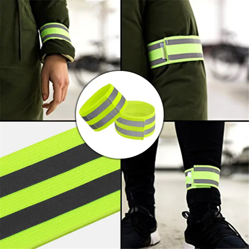 1/2/4pcs Riding Safe High Visibility Motorcycle Reflective Tape - Night Riding Safety Gear for Bikers, Adjustable & Durable Reflective Clothing Accessories