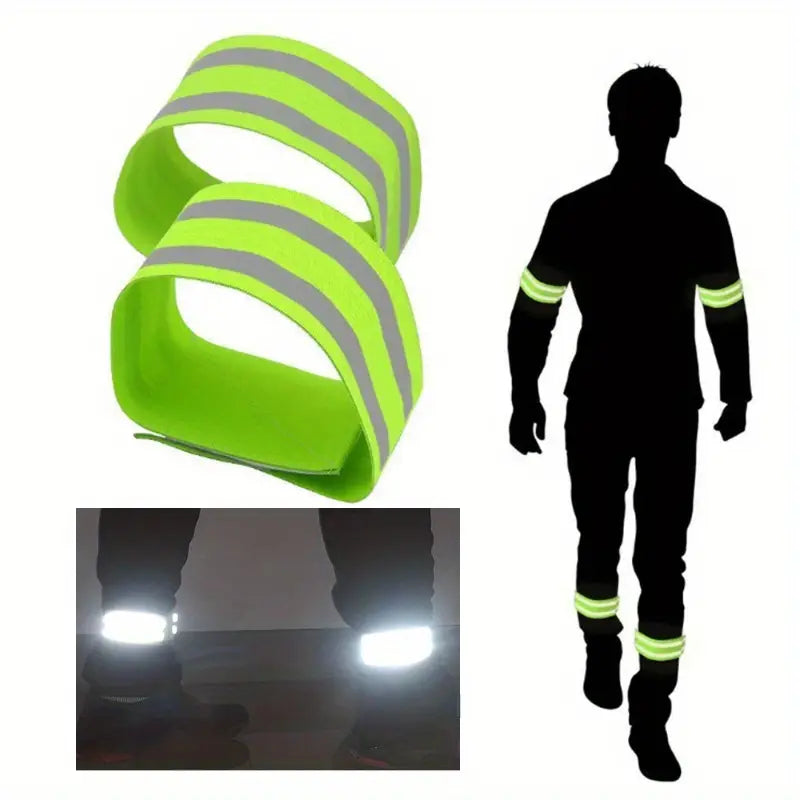 1/2/4pcs Riding Safe High Visibility Motorcycle Reflective Tape - Night Riding Safety Gear for Bikers, Adjustable & Durable Reflective Clothing Accessories