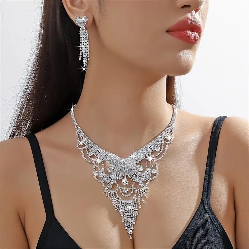 Eternal Sparkle Silver Plated Jewelry Set with Boho Sexy Style