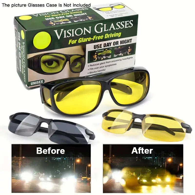 3 Pcs Night Driving Glasses, Night Vision, Sporty Design,