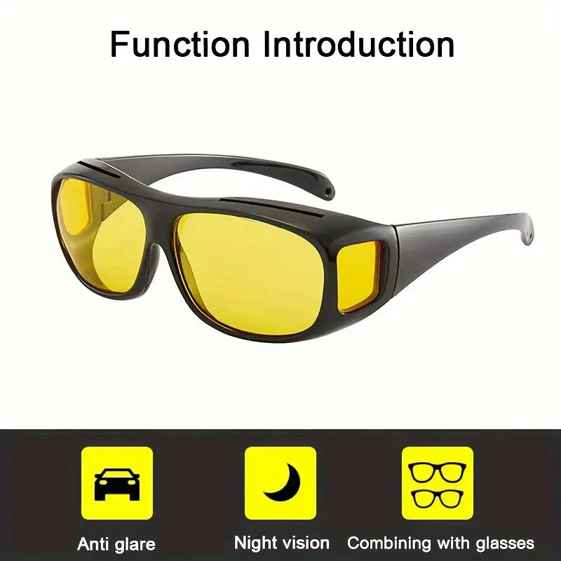 3 Pcs Night Driving Glasses, Night Vision, Sporty Design,