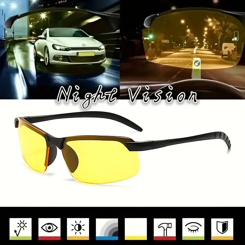 3 Pcs Night Driving Glasses, Night Vision, Sporty Design,