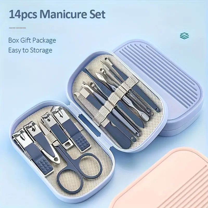 14-Piece Stainless Steel Nail and Foot Care Tool Set