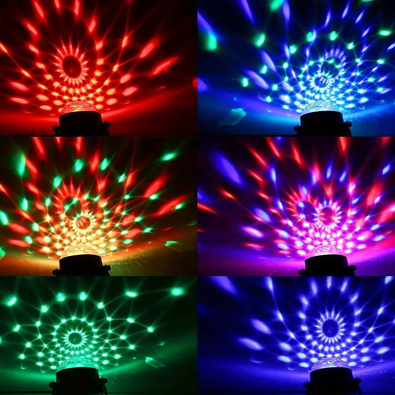 USB Powered Disco Ball Lamp Set, RGB LED Party Lights with Music lights.