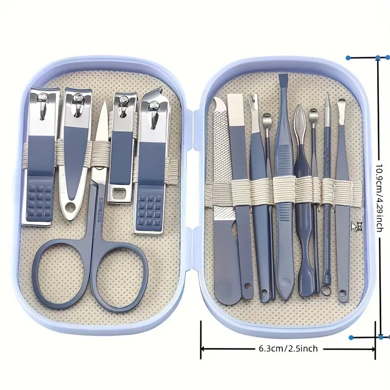 14-Piece Stainless Steel Nail and Foot Care Tool Set