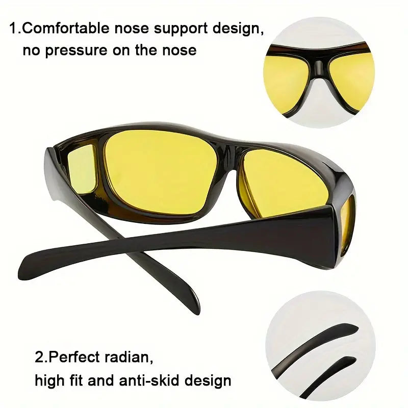 3 Pcs Night Driving Glasses, Night Vision, Sporty Design,